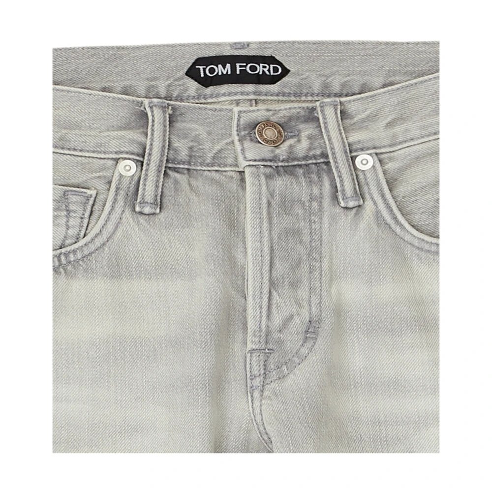 Tom Ford Klassieke Straight Jeans Gray Heren