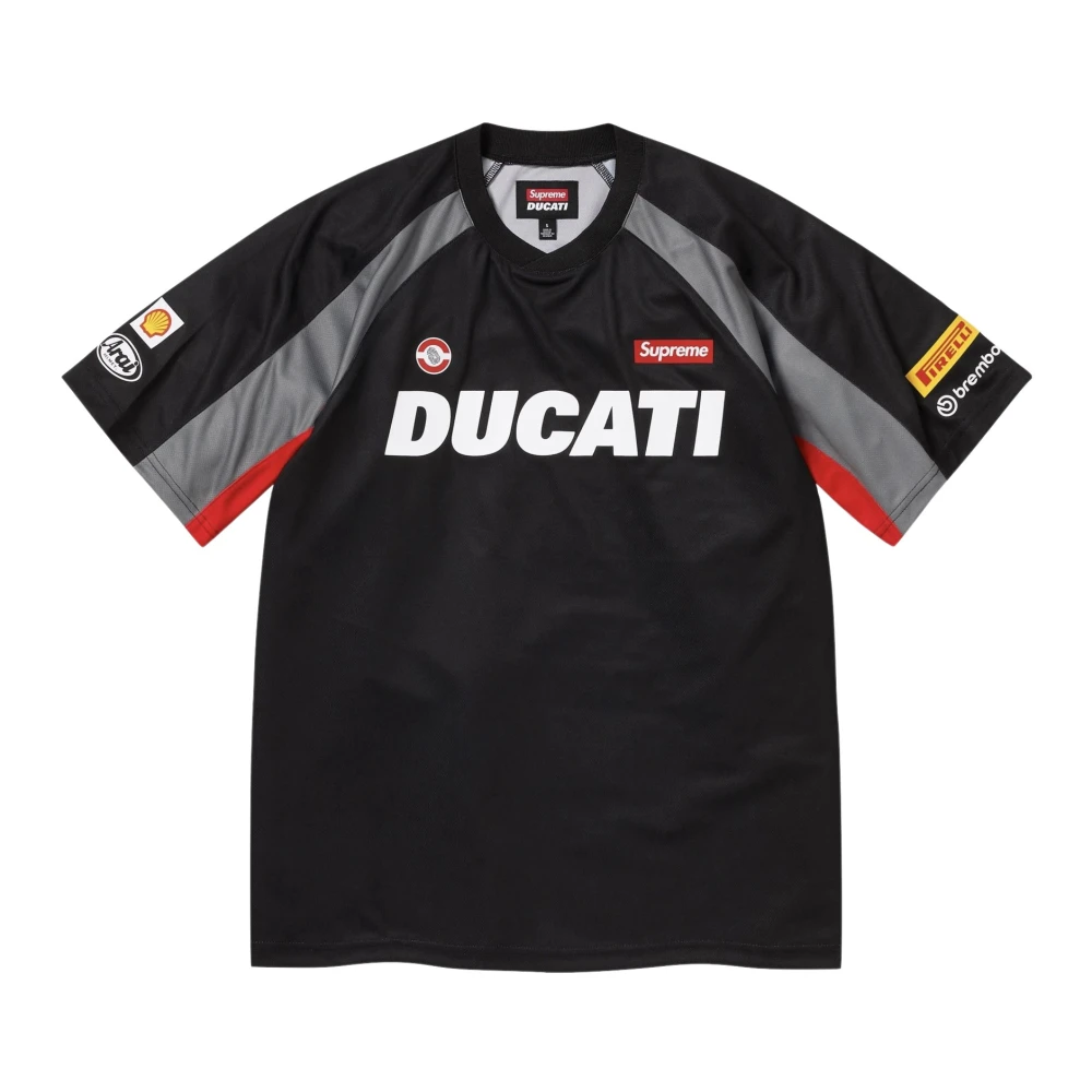 Supreme Beperkte oplage Ducati voetbalshirt zwart Black Heren