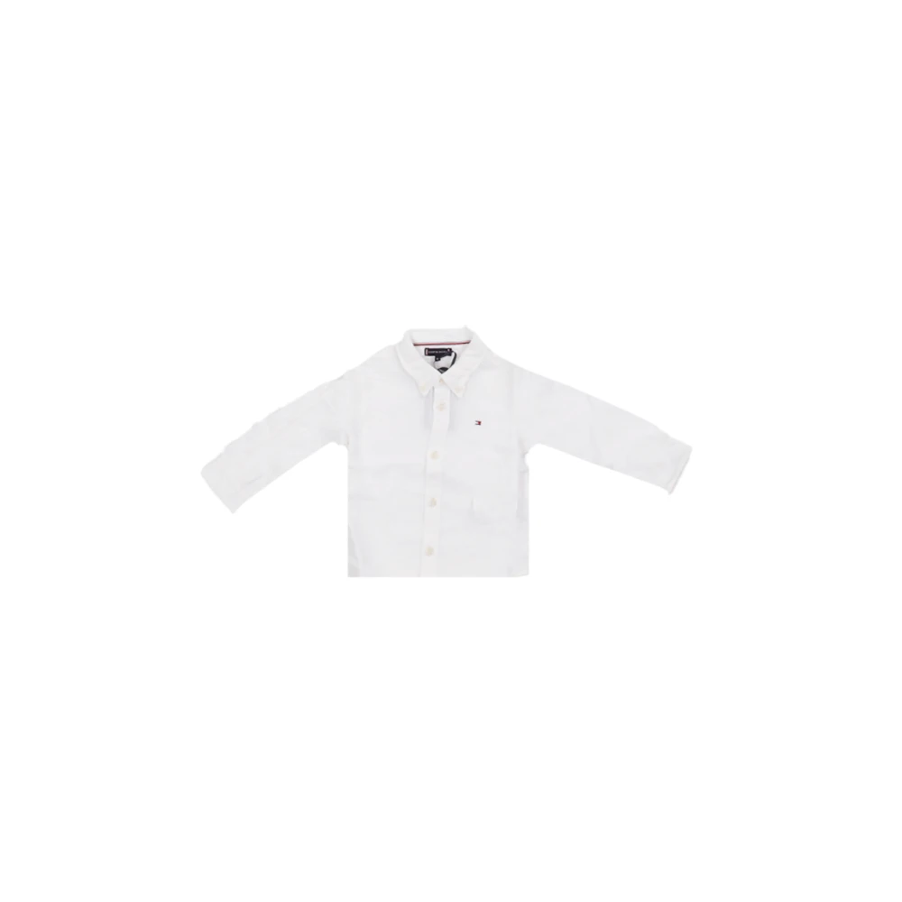 Tommy Hilfiger Boys White Linen-Blend Shirt - Kids Shirts - 16 Y - Kids