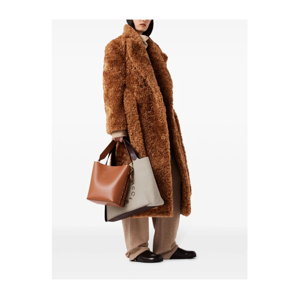 Stella Mccartney Frayme Bucket Tas Brown Dames