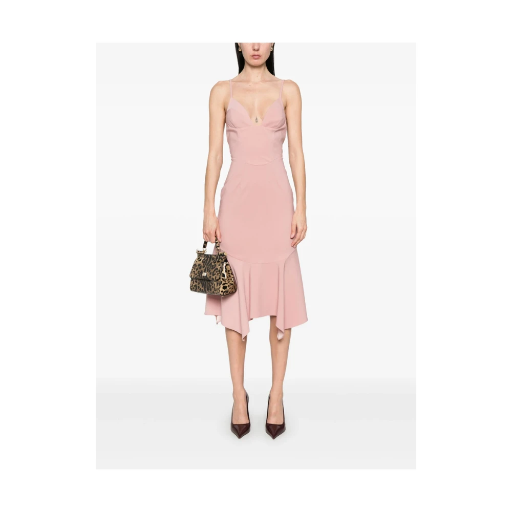 Dsquared2 Flamingo Roze Jurk met Wijd Uitlopende Zoom Pink Dames