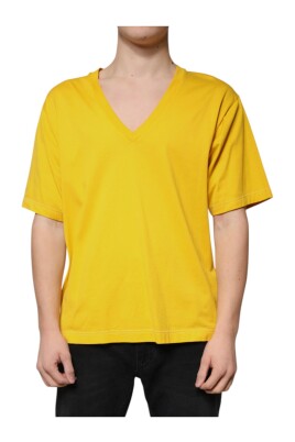 yellow-cotton-v-neck-t-shirt