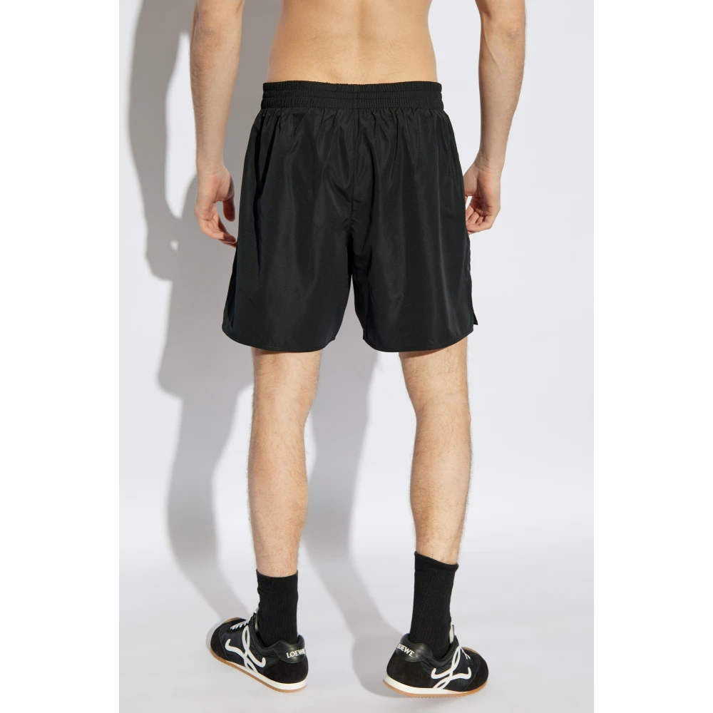 Jil Sander Shorts met logo Black Heren