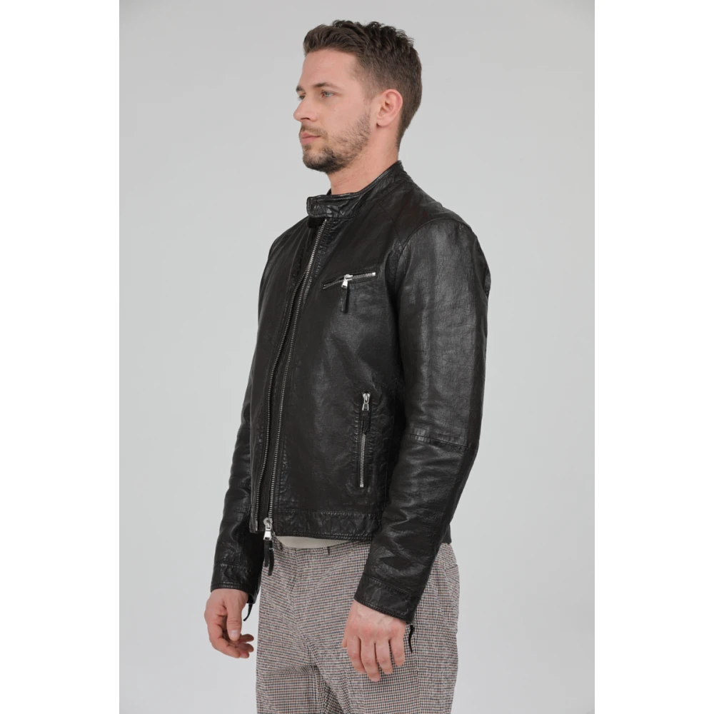 The Jack Leathers Leather Jackets Brown Heren