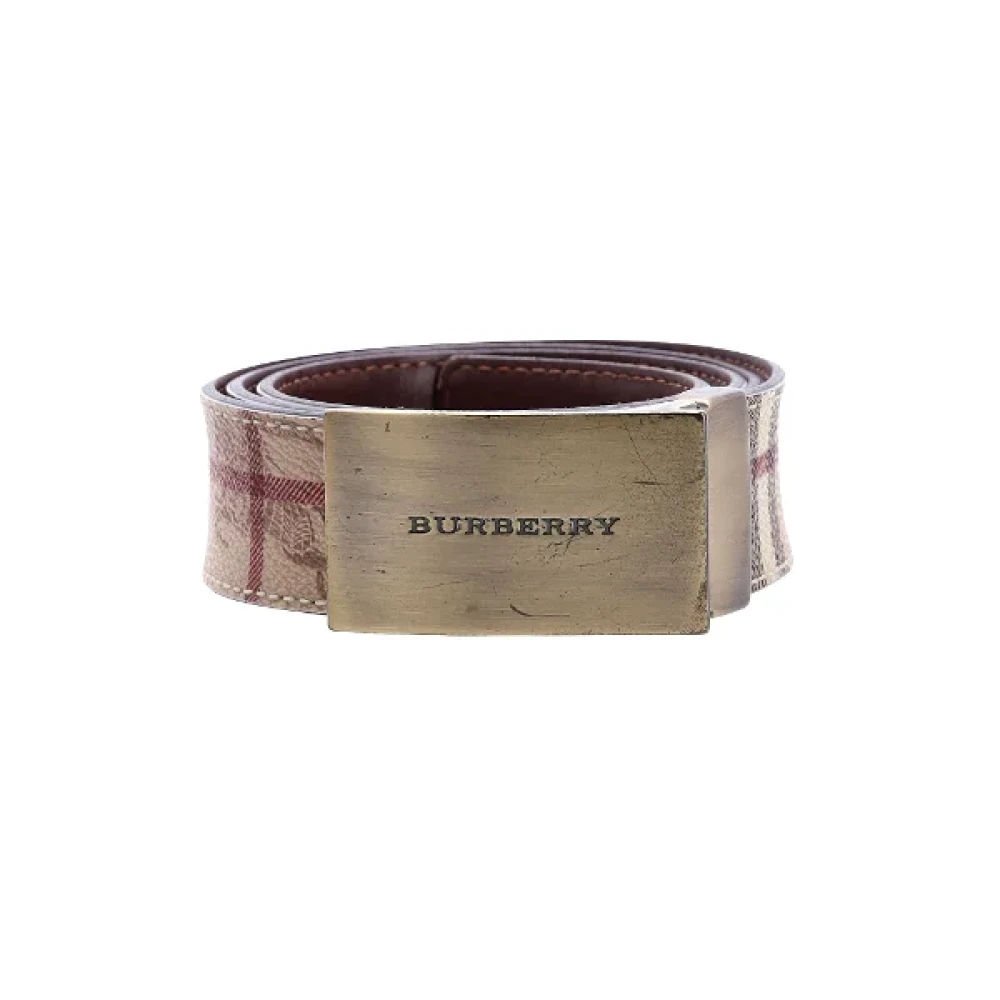 Burberry Vintage Pre-owned Leather belts Beige Dames