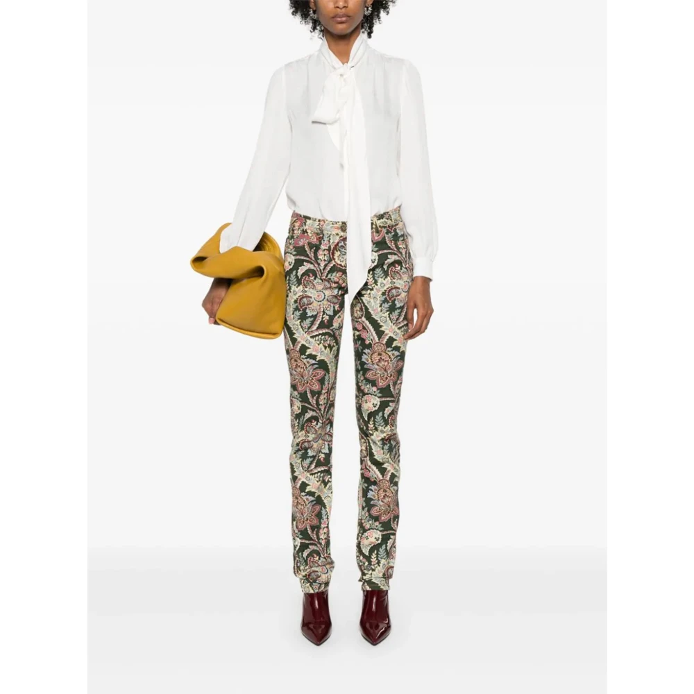 ETRO Paisley Print Multicolor Katoenen Broek Multicolor Dames