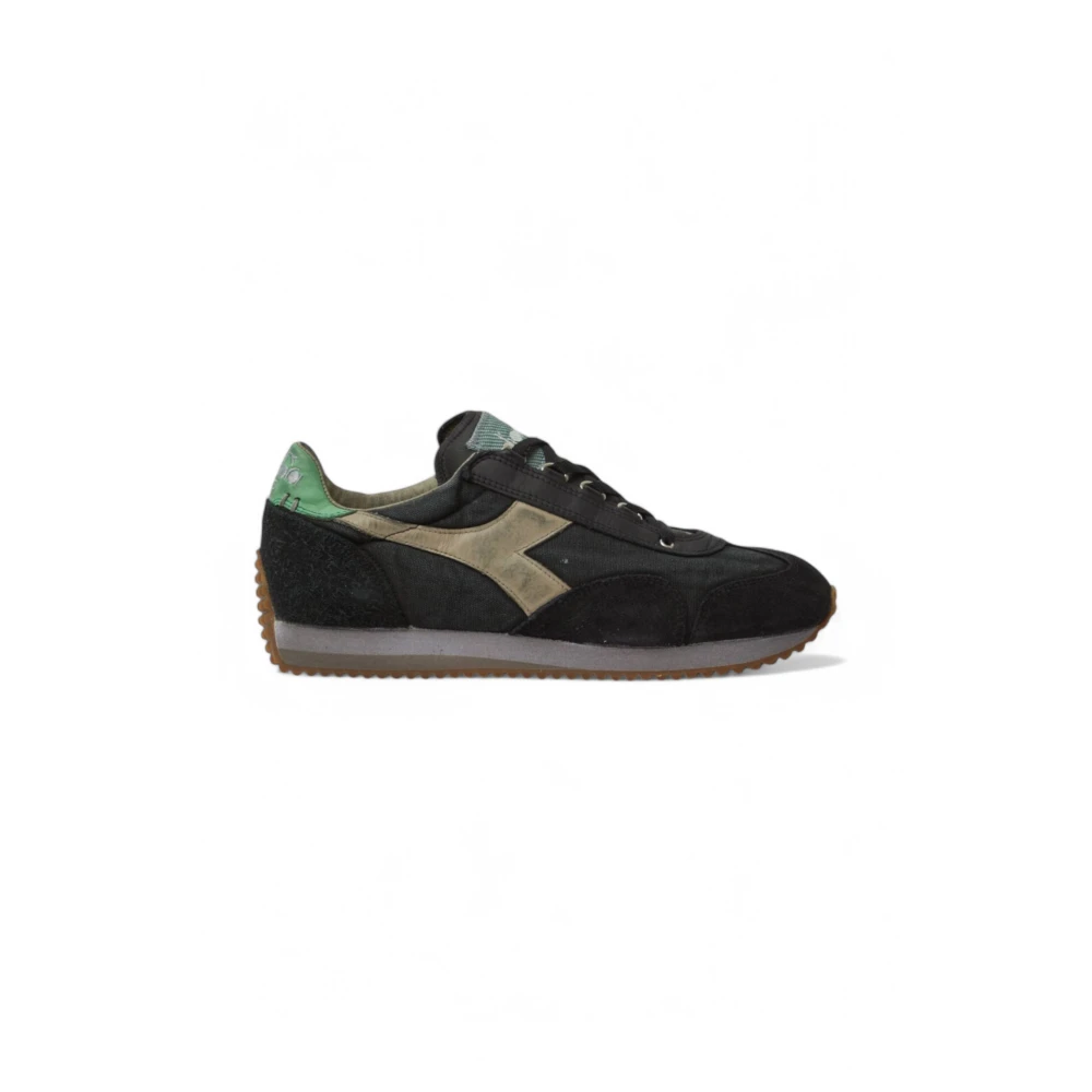 Diadora Dirty Stone Wash Evo Canvas Sneakers Heren Schoenen Zwart