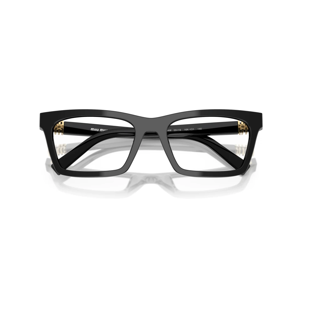 Miu Stijlvolle Brilmonturen in Goudkleur Black Dames