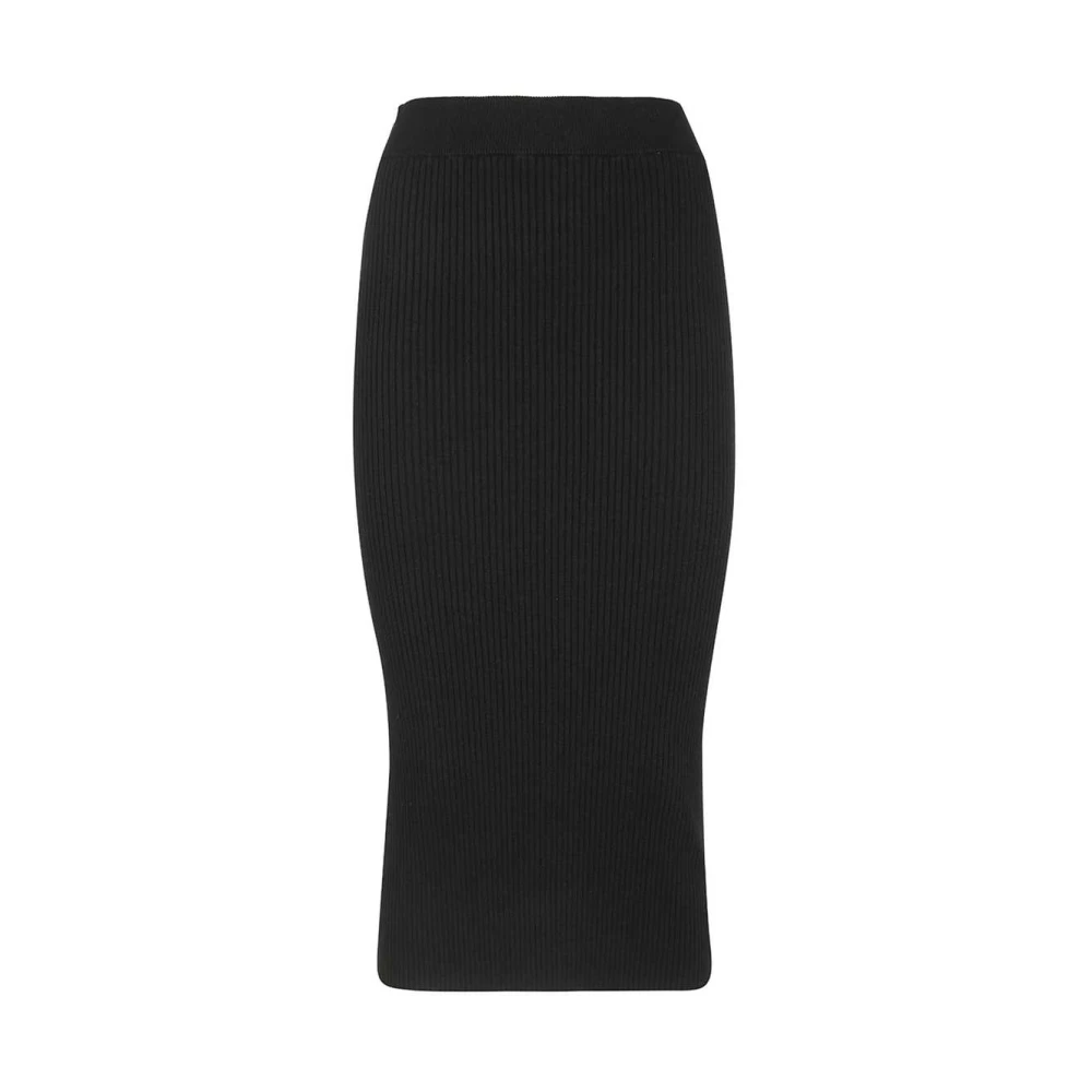 Versace Jeans Couture Geribbeld Gebreid Potloodrokje Black Dames