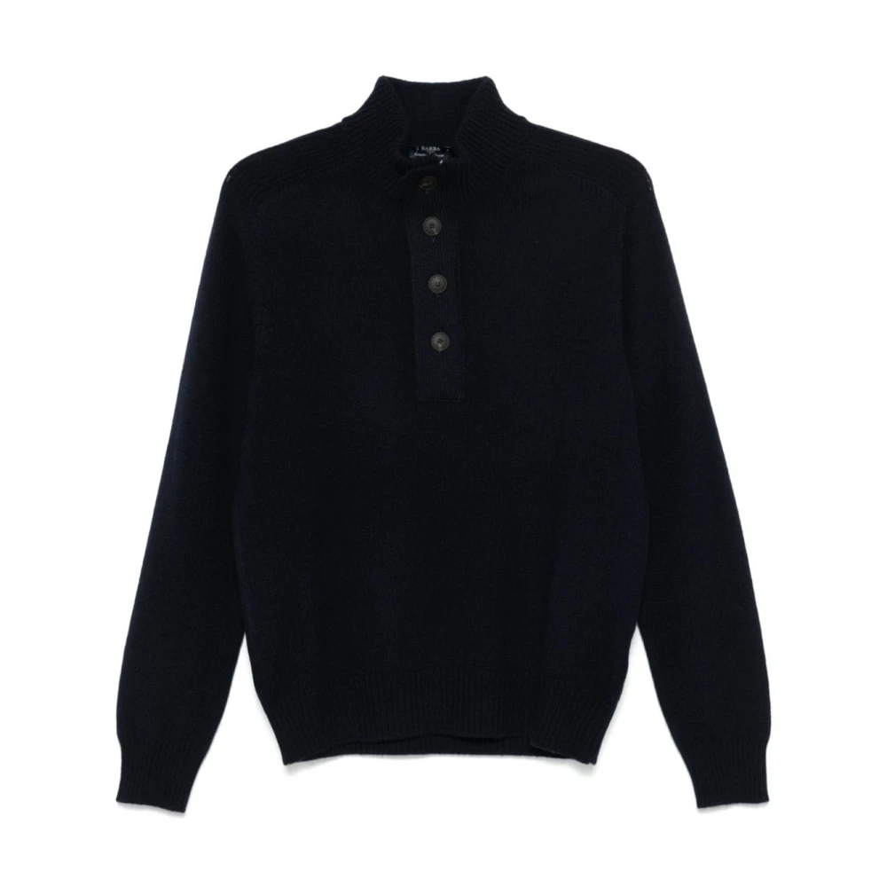 Barba Blauwe Sweatshirt Aw24 Winter Garderobe Blue Heren