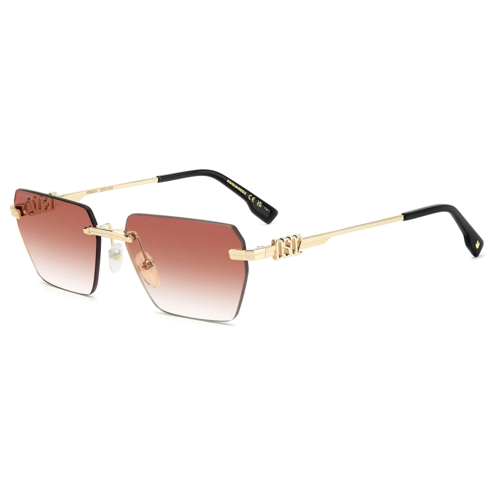 Dsquared2 Men's Gold Rectangular Sunglasses