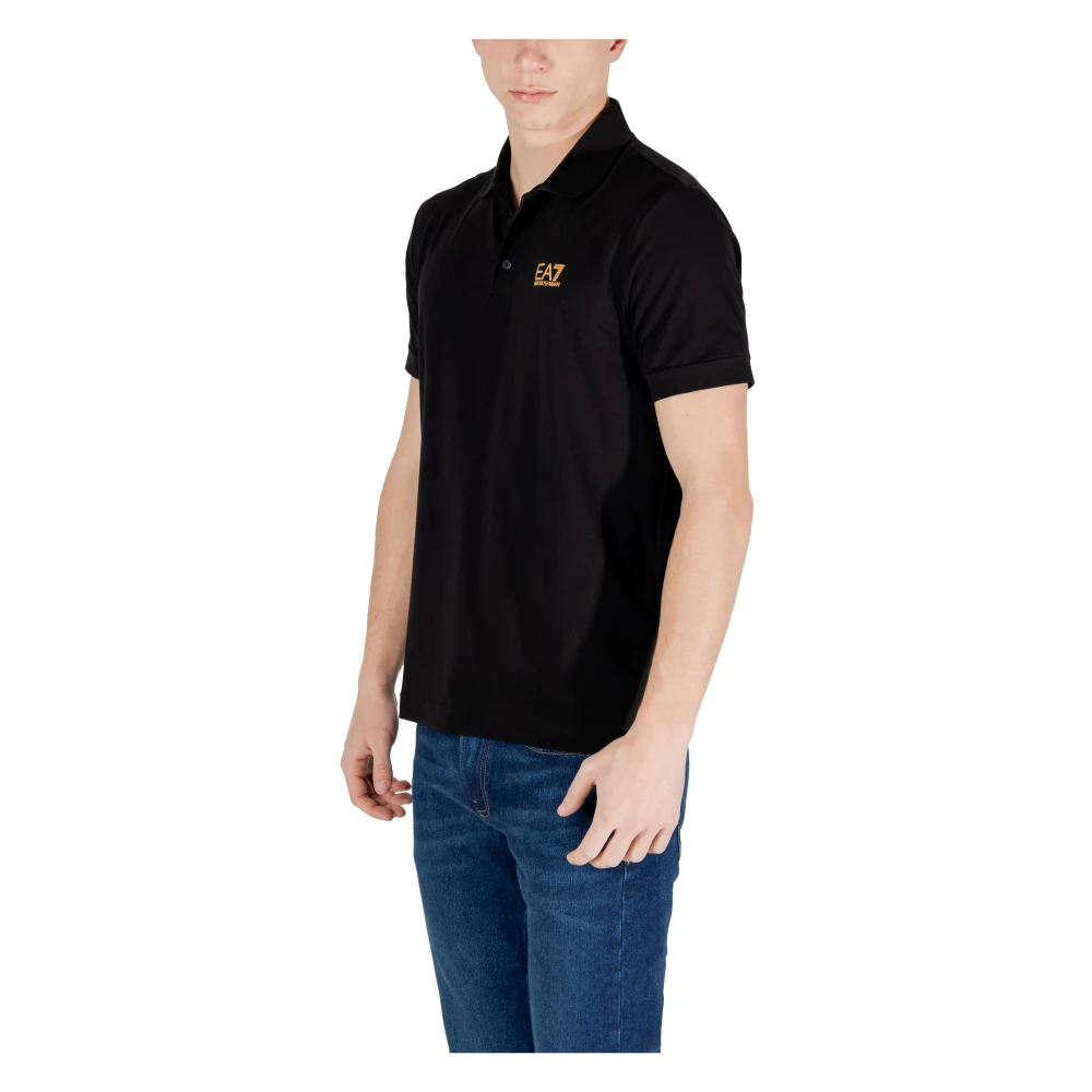 Emporio Armani EA7 Korte Mouw Polo Lente Zomer Collectie Black Heren