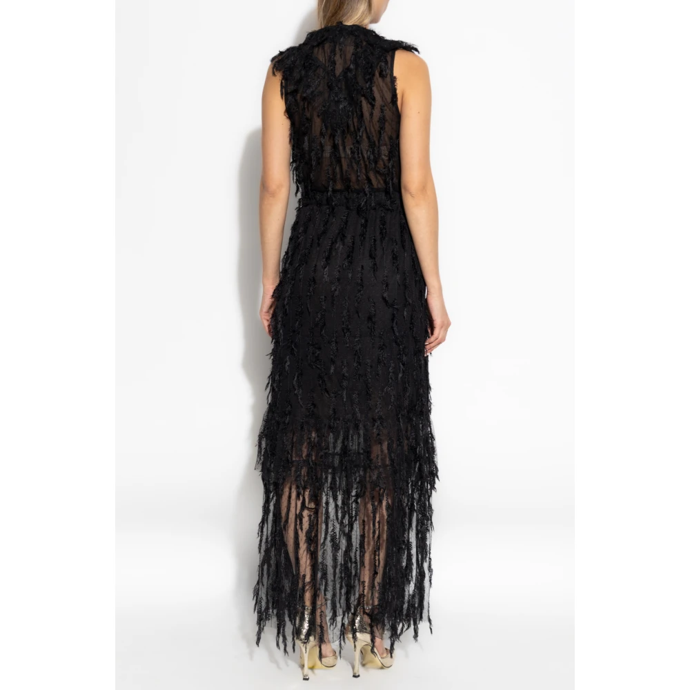 Munthe Jurk met decoratieve afwerking Black Dames