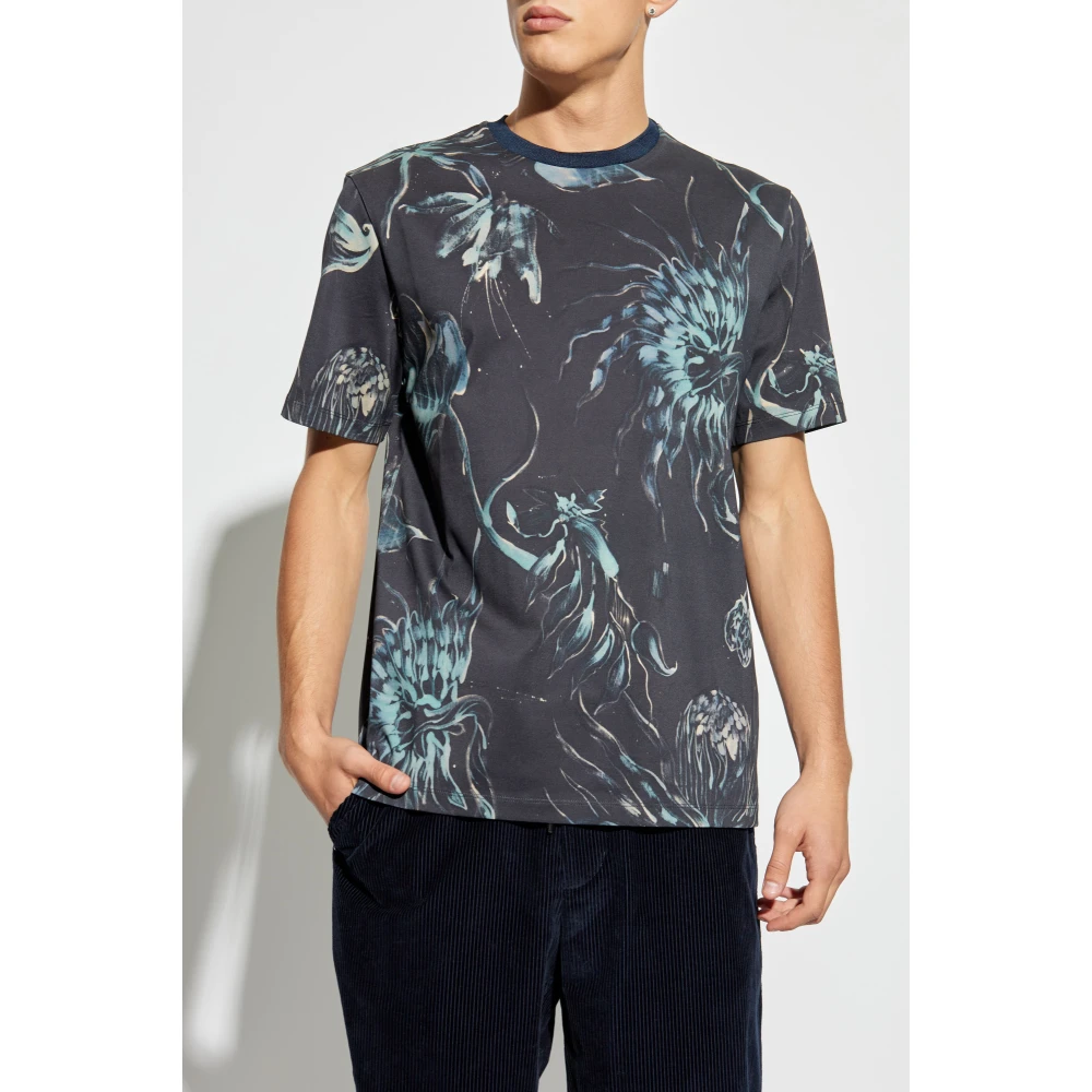 Paul Smith Gestreept T-shirt Blue Heren