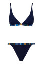 bikini-triangle-bleu-uni-pour-femmes-avec-bordure-rayee-multicolore