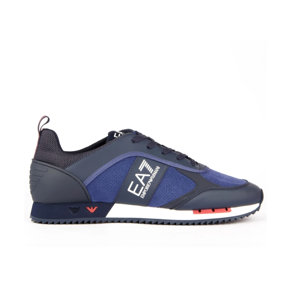 Emporio Armani Ea7 Mannelijk Blauw Schoenen Heren, 44 Eu, Suède, Evolution Suede