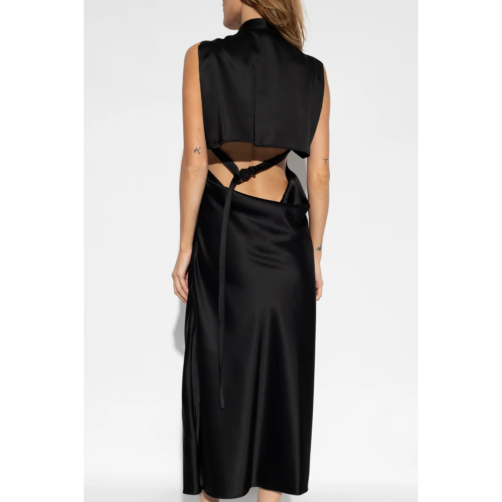 Off White Satijnen jurk Black Dames