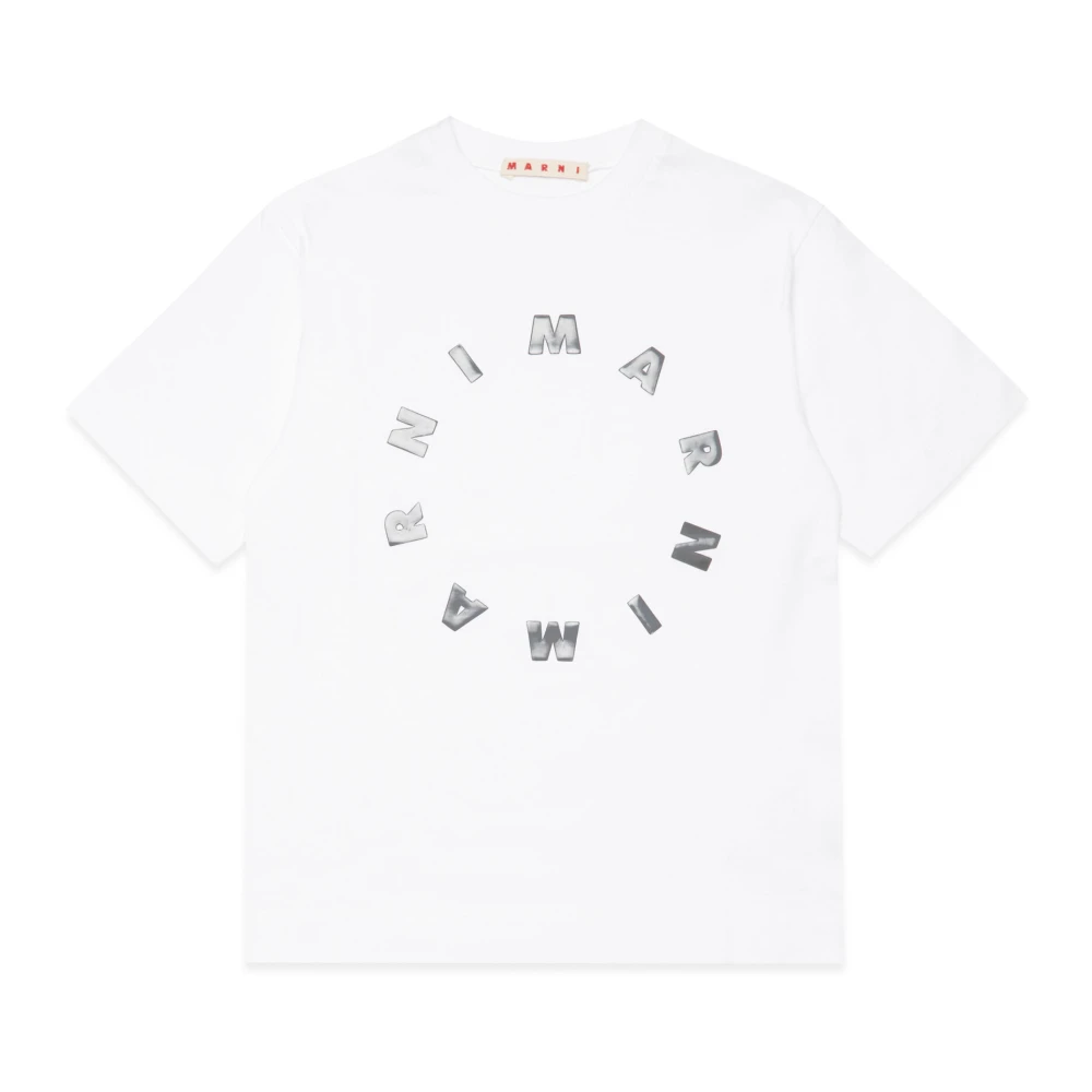 Marni Unisex White Round Logo T-Shirt