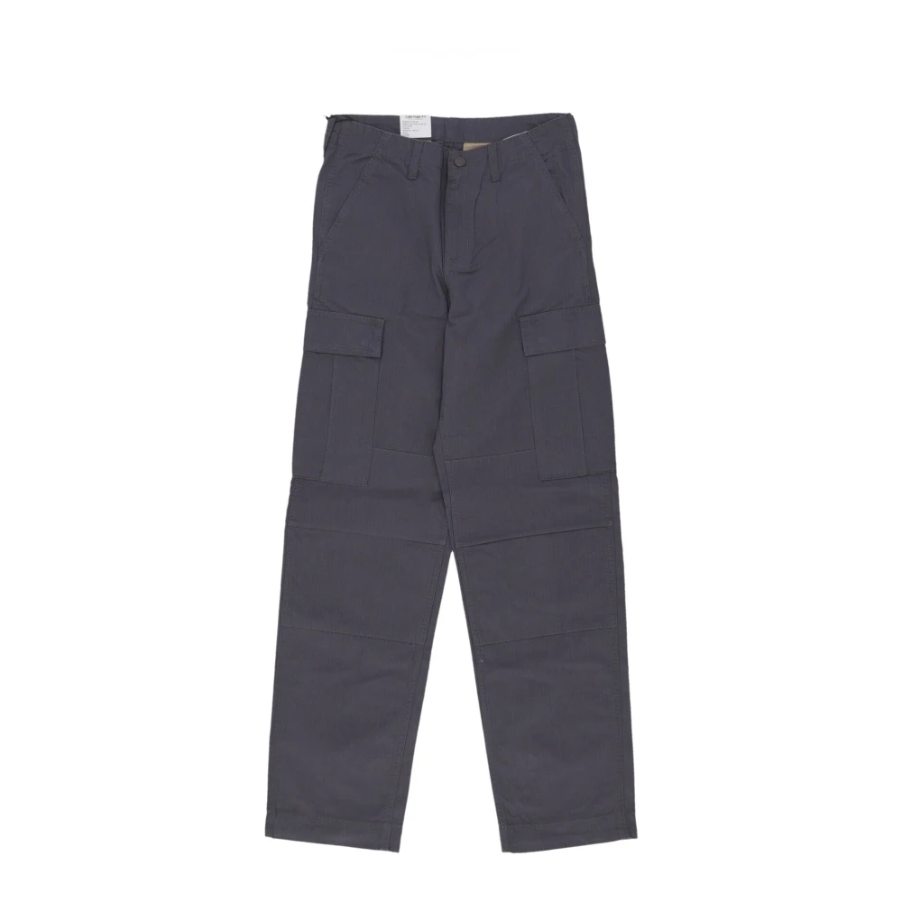 Carhartt Wip Men's Gray Straight Trousers, W34 L32, Cargo Pant With Adjustable Hem
