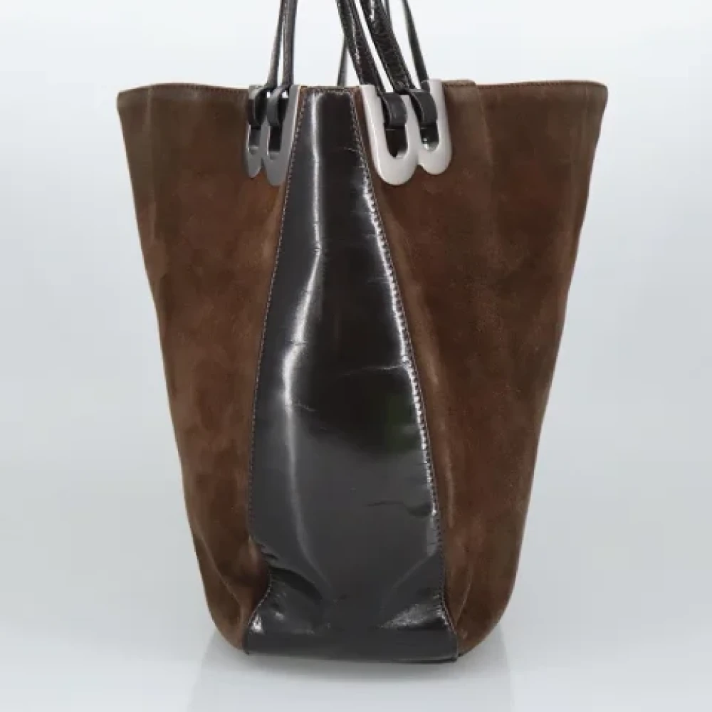 Bally Pre-owned Suede handbags Brown Dames