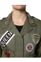 military-green-queen-embellished-coat-jacket