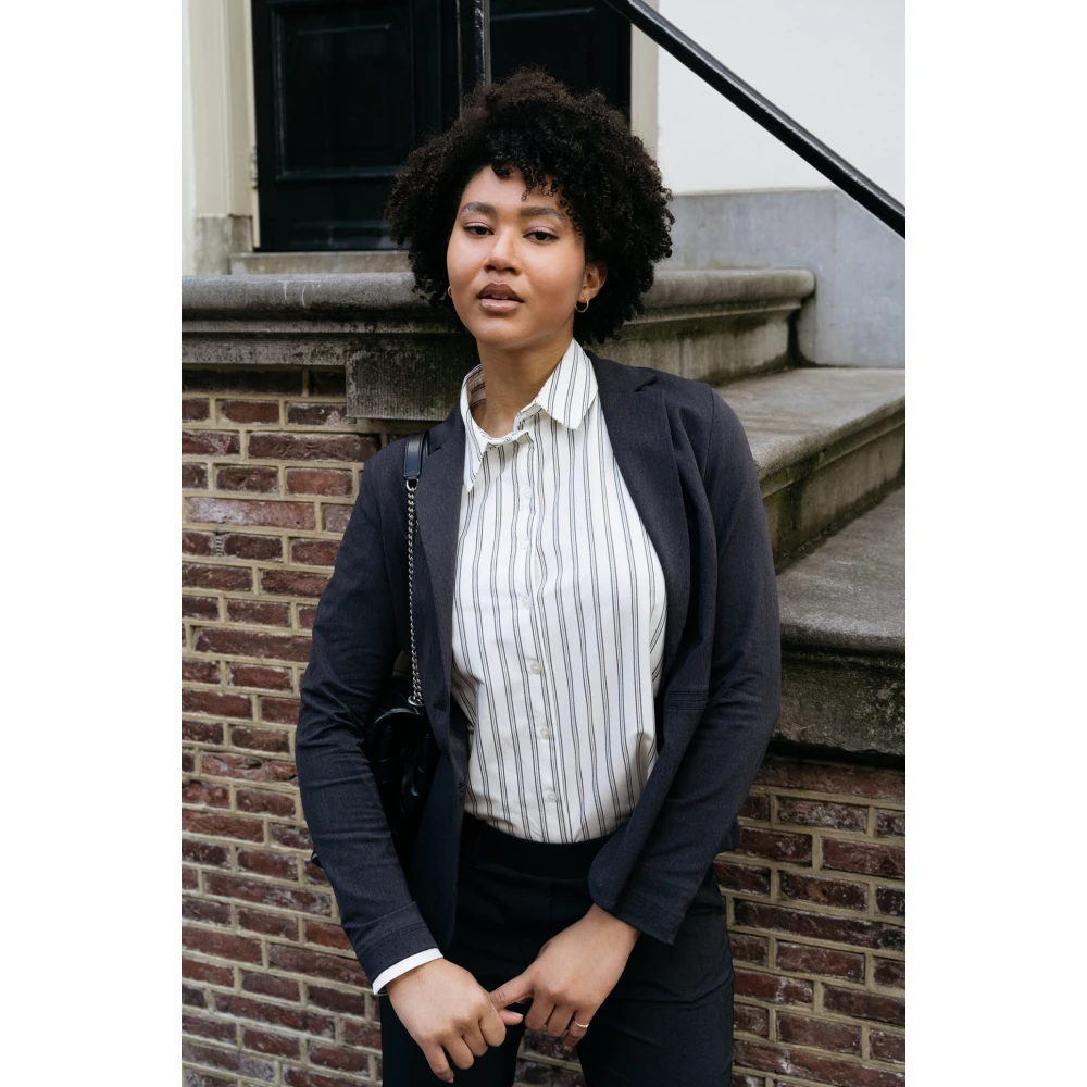 &Co Woman Overhemd met lange mouwen effen kleur White Dames