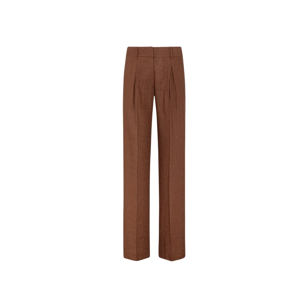 Hinnominate Women's Brown Straight Trousers - Straight Trousers - Xs - Trousers