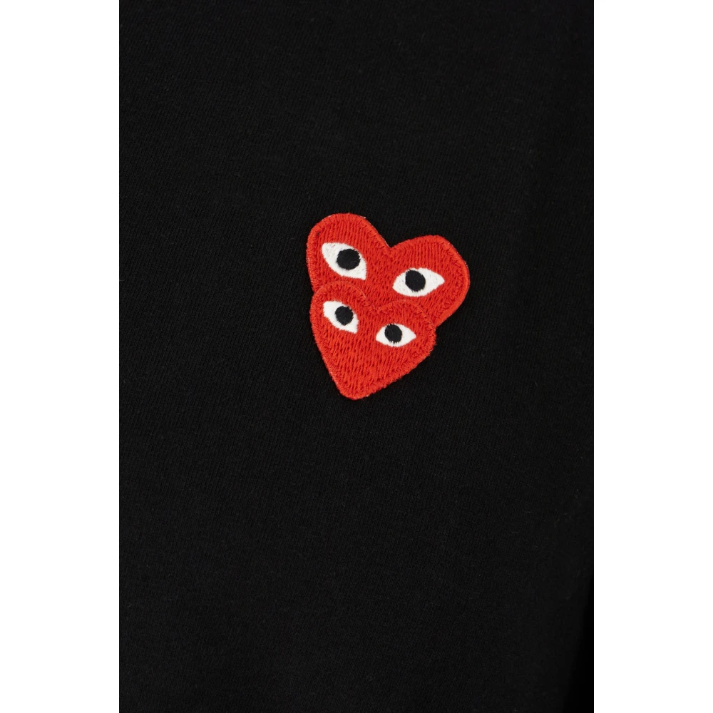 Comme des Garçons Play Casual Katoenen T-Shirt voor Mannen Black Heren