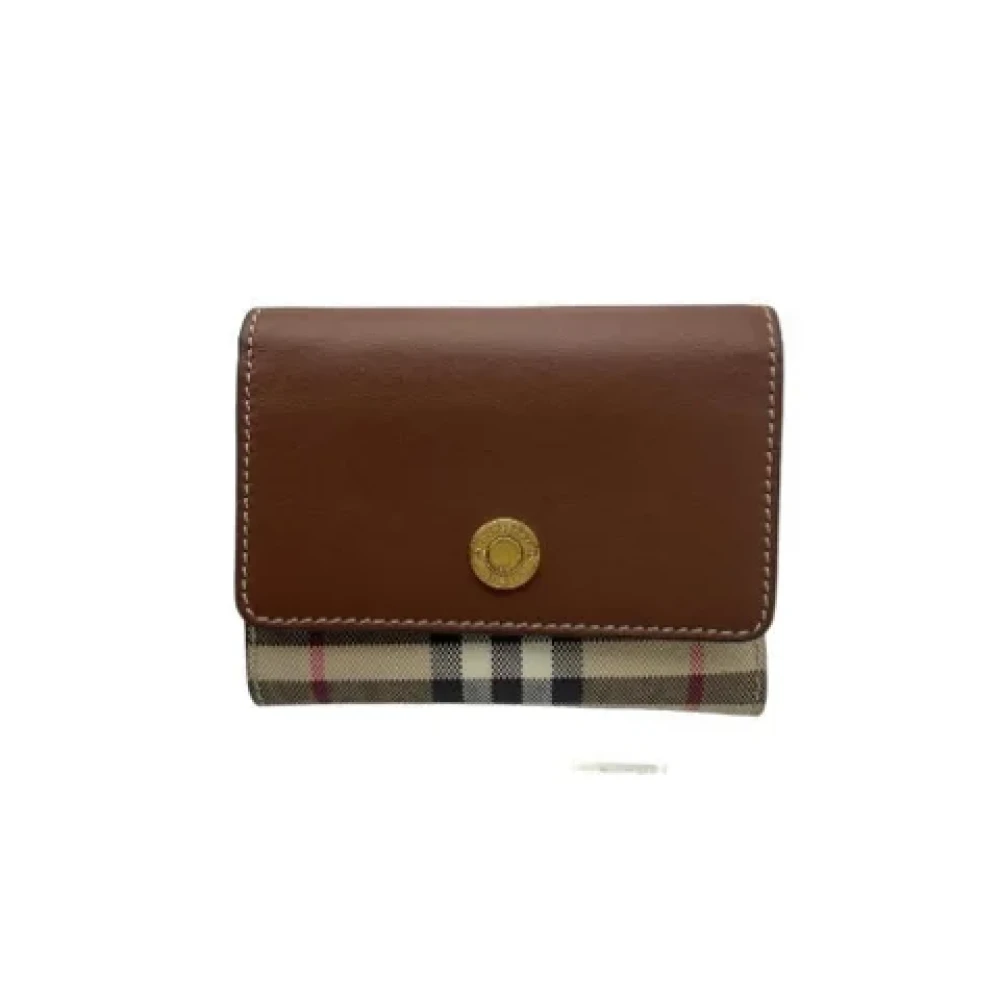 Burberry Vintage Pre-owned Canvas wallets Brown Dames
