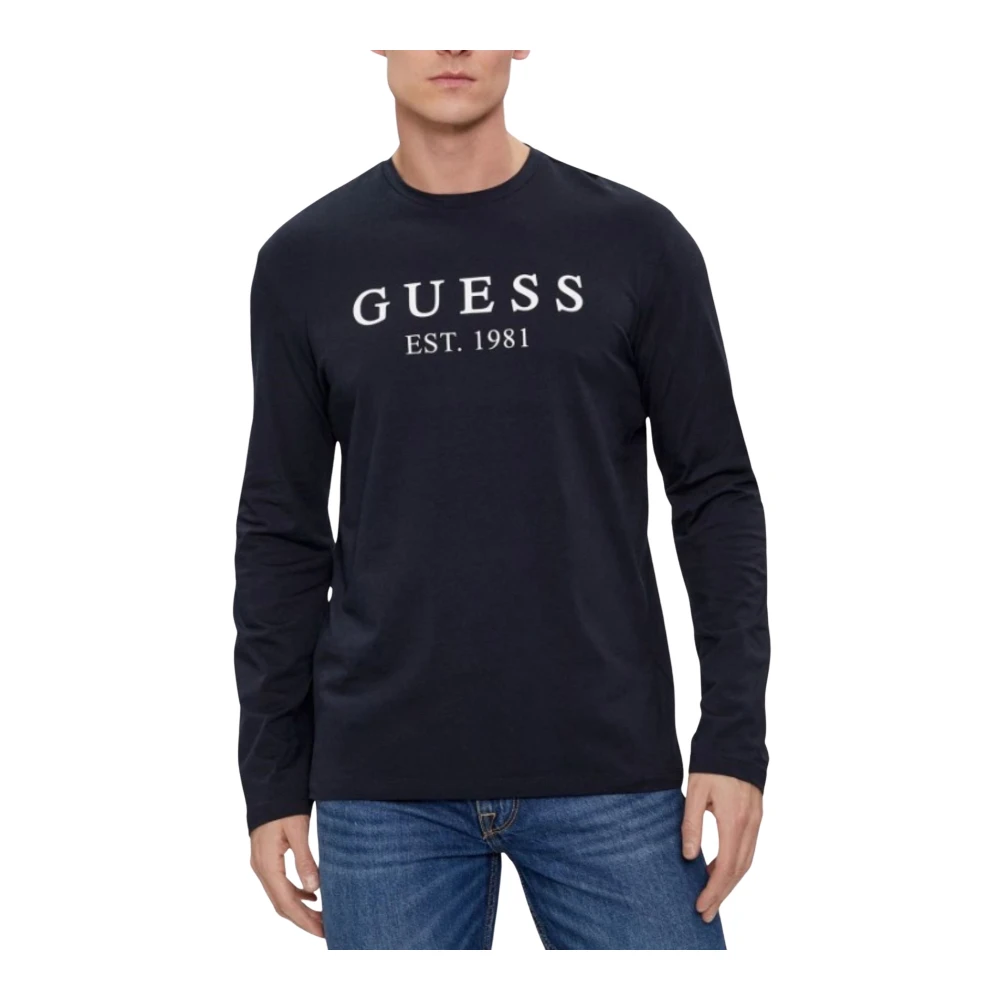 Guess Heren Logo T-shirt Blue Heren