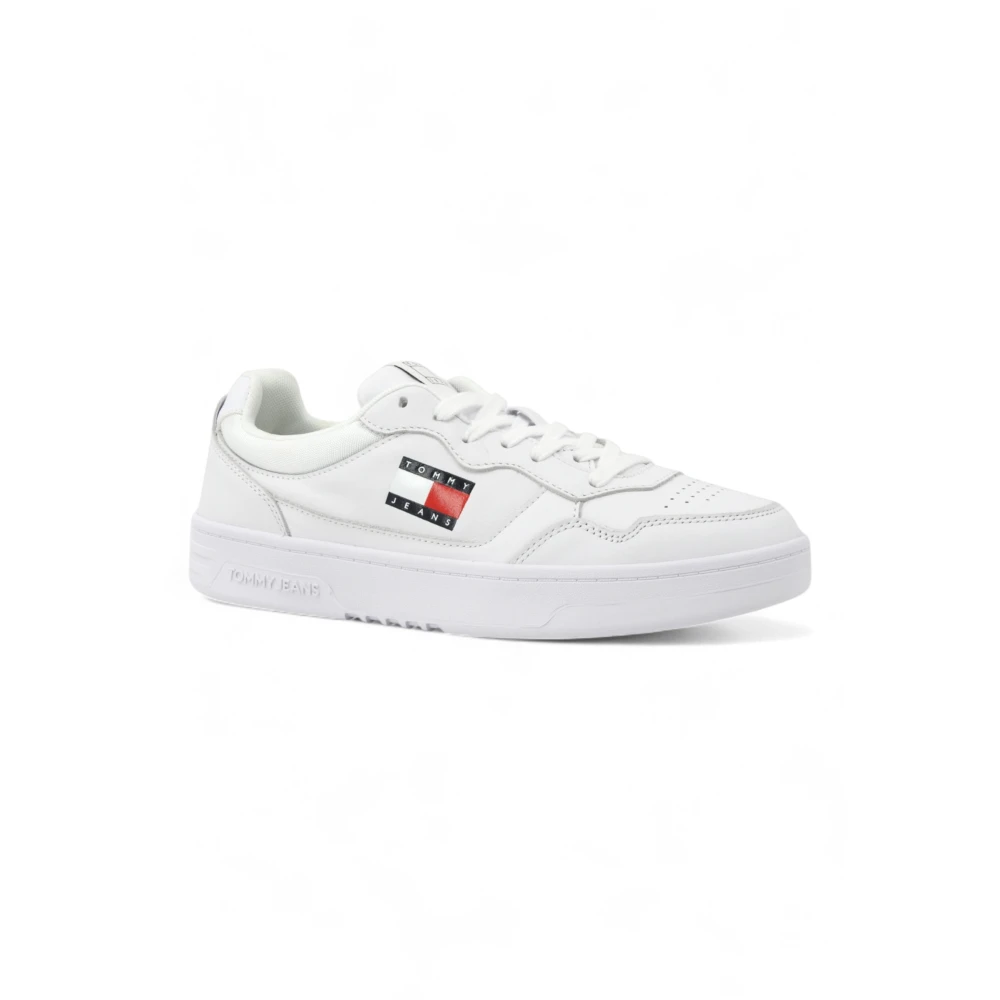 Tommy Hilfiger Men's White Embossed Cupsole Trainers - Sneakers - 7 Uk - Shoes