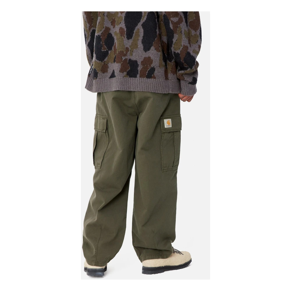 Carhartt WIP Cargo broek met relaxte pasvorm Green Heren