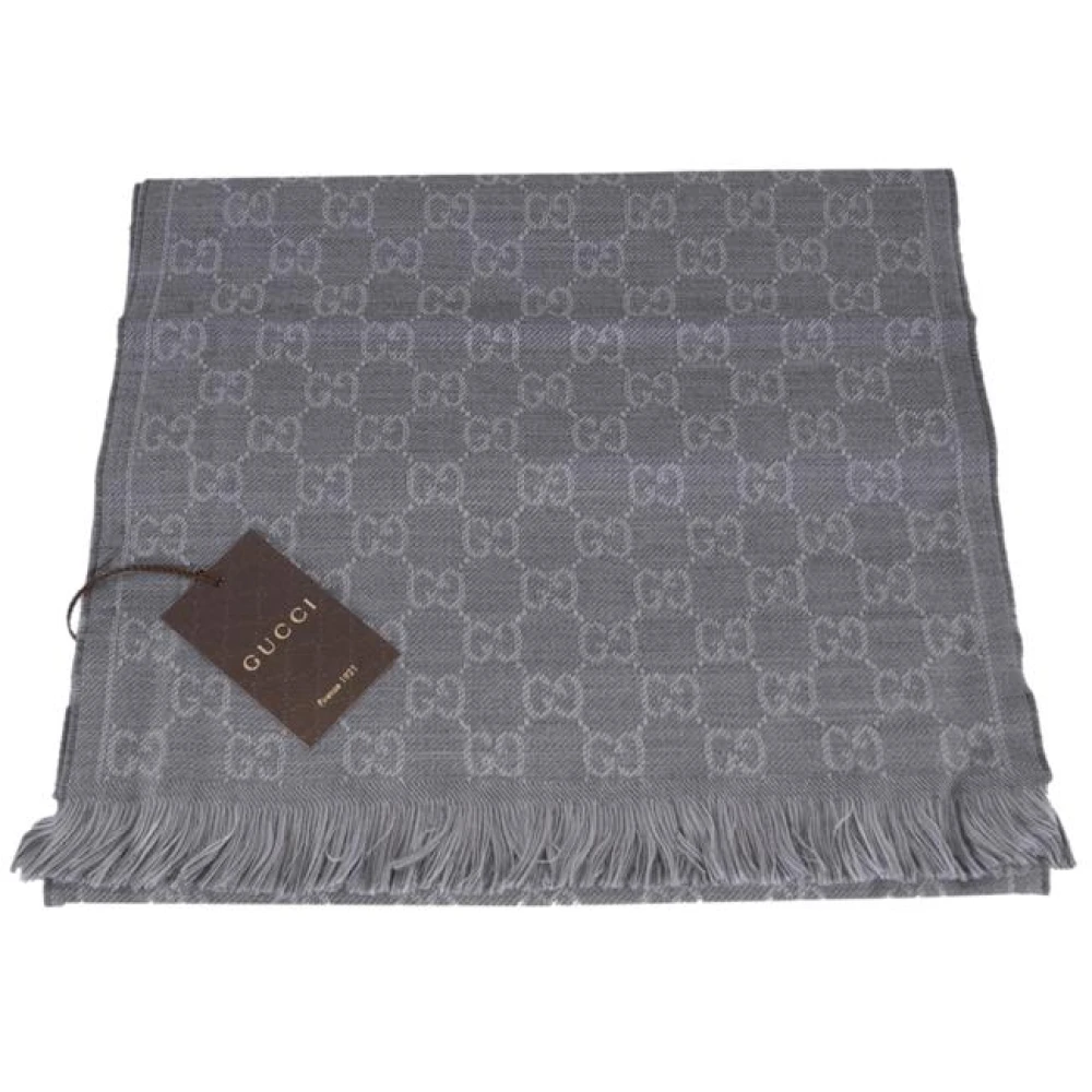 Gucci Wollige sjaal Gray Unisex