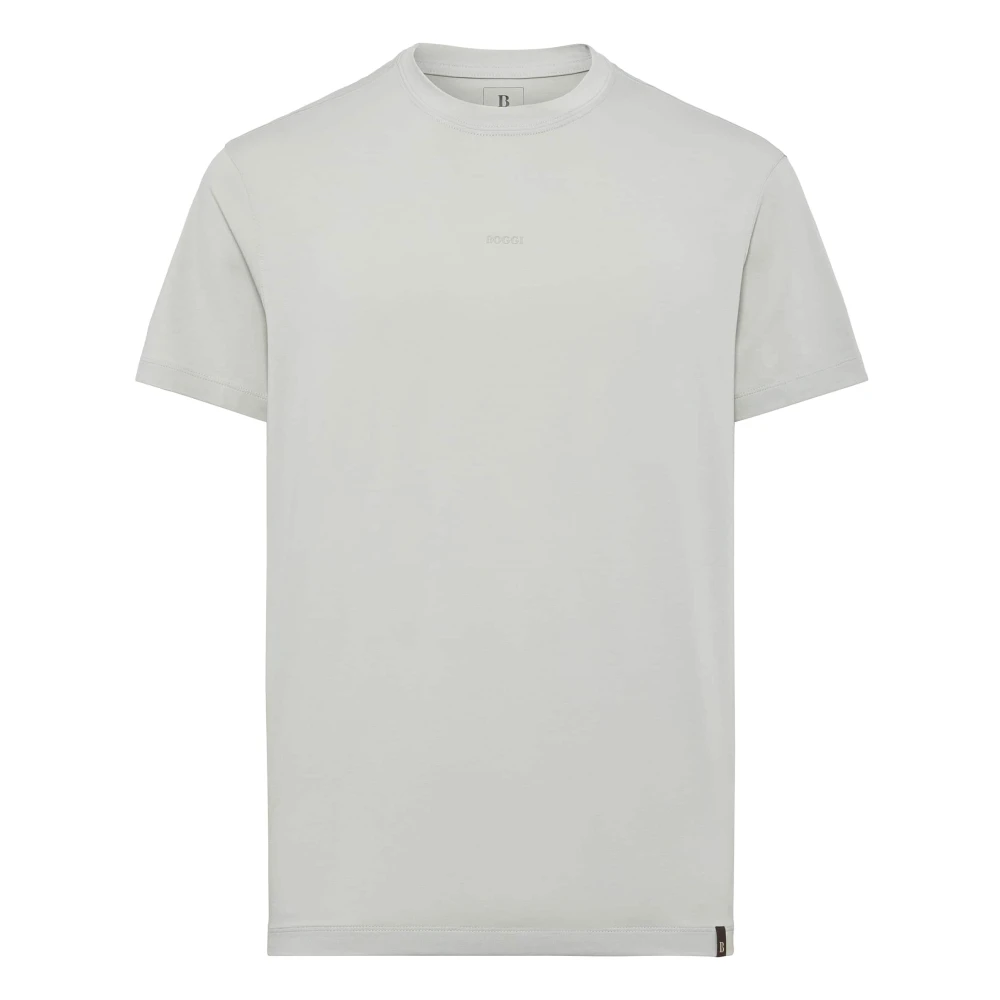 Boggi Milano T-shirt i stretch Supima-bomull Gray, Herr