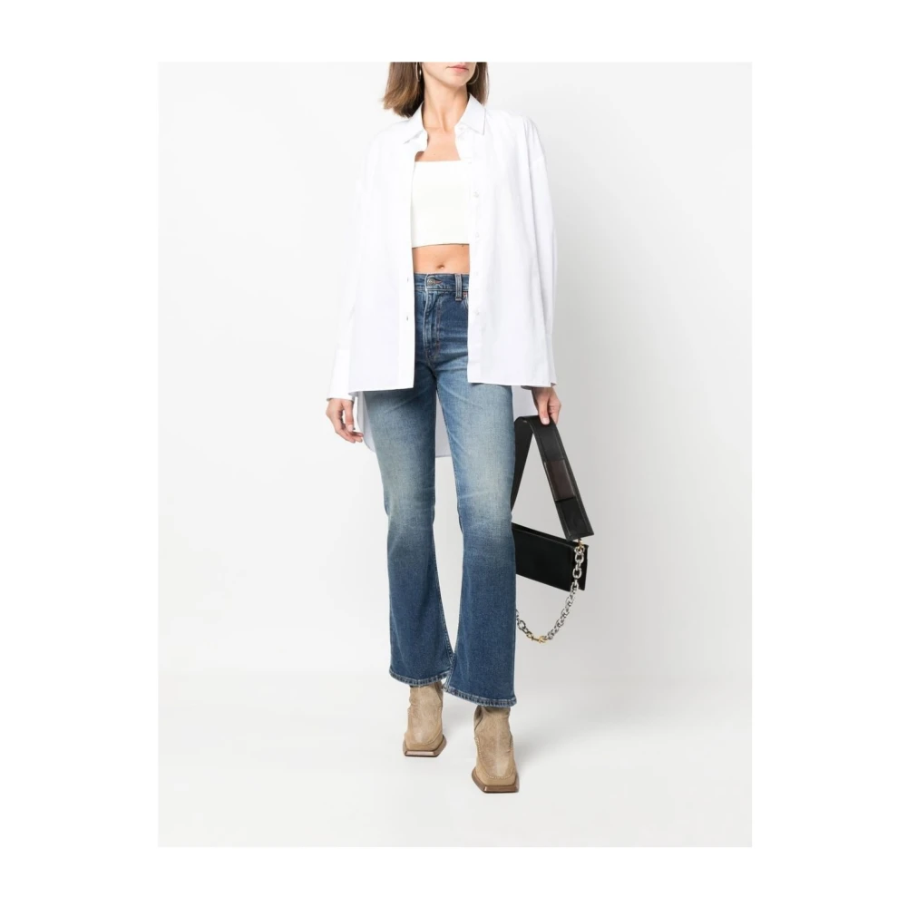 Haikure Gerepareerde Mid Blue Jeans Blue Dames