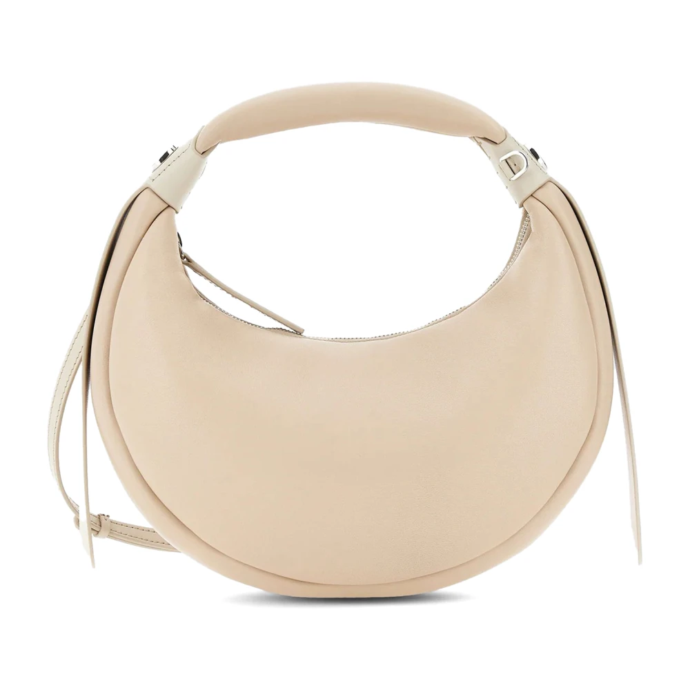 Hogan Silkeslen Nappa Läder Hobo Väska Beige, Dam