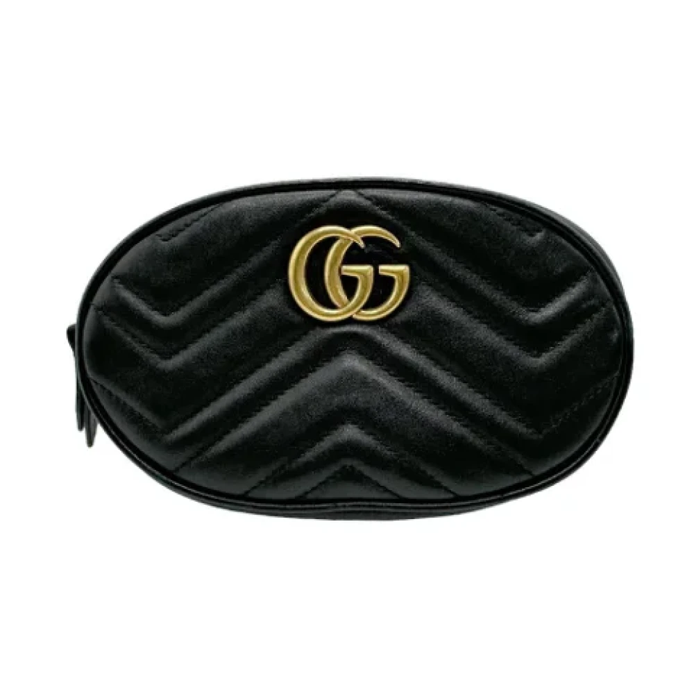 Gucci Vintage Pre-owned Leather gucci-bags Black Dames