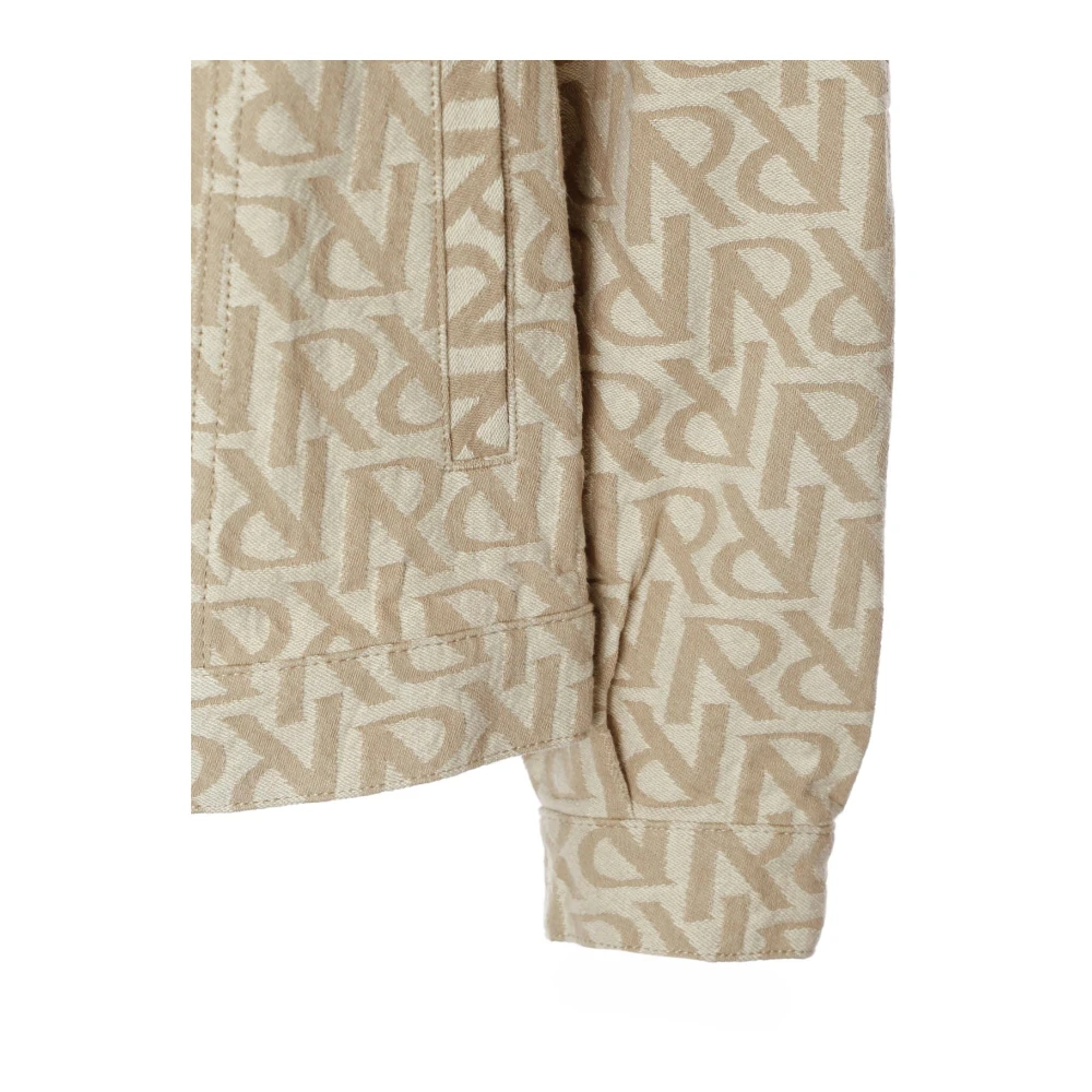 Represent Initial Denim Jacket Beige Heren