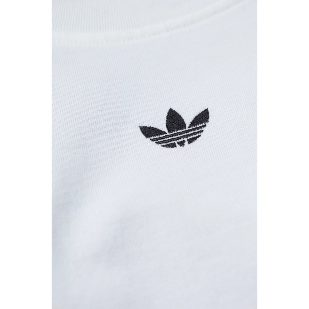 adidas Originals Korte T-shirt met logo White Dames