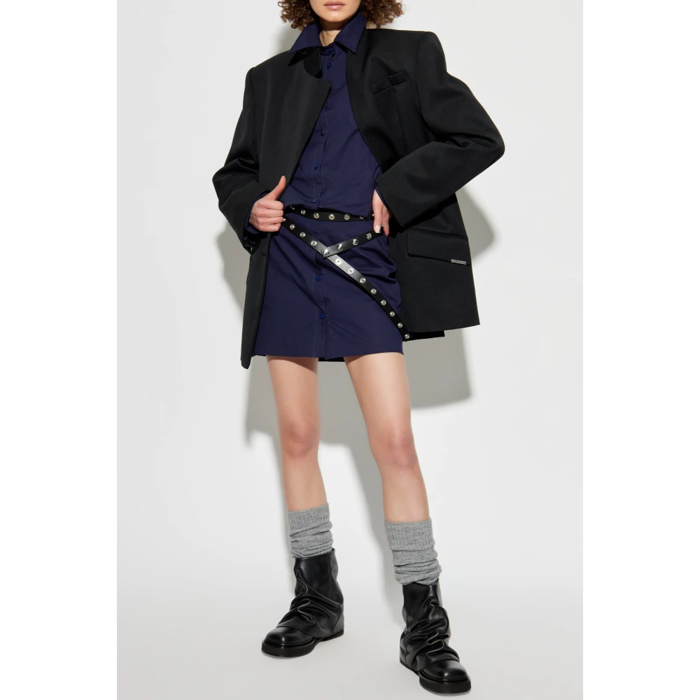 The Attico Gedrapeerde Jurk Blue Dames