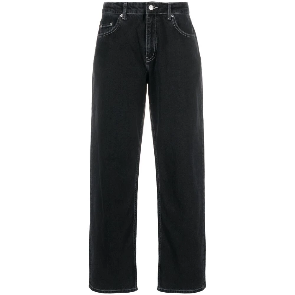 Moschino Zwarte Katoenen Denim Jeans Black Dames