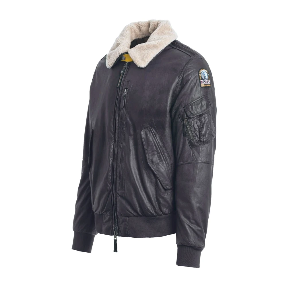 Parajumpers Josh Leren Bomberjack in Grijs Gray Heren