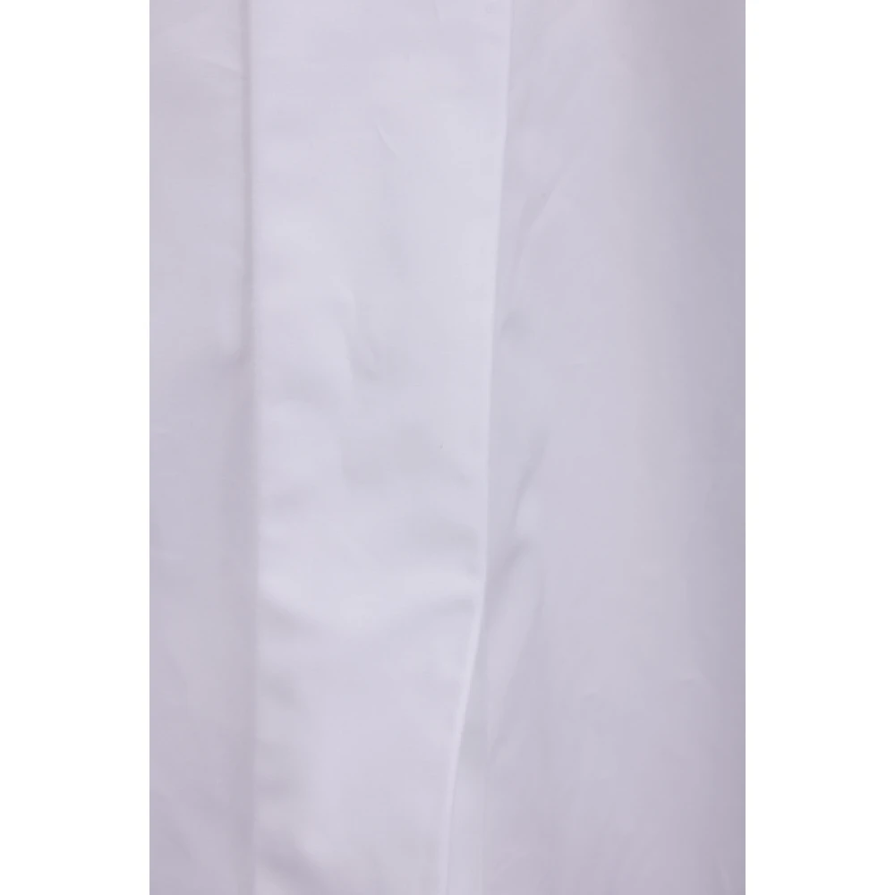 Valentino Witte Verfijnde Katoenen Overhemd met Transparante Organza Inzet White Dames