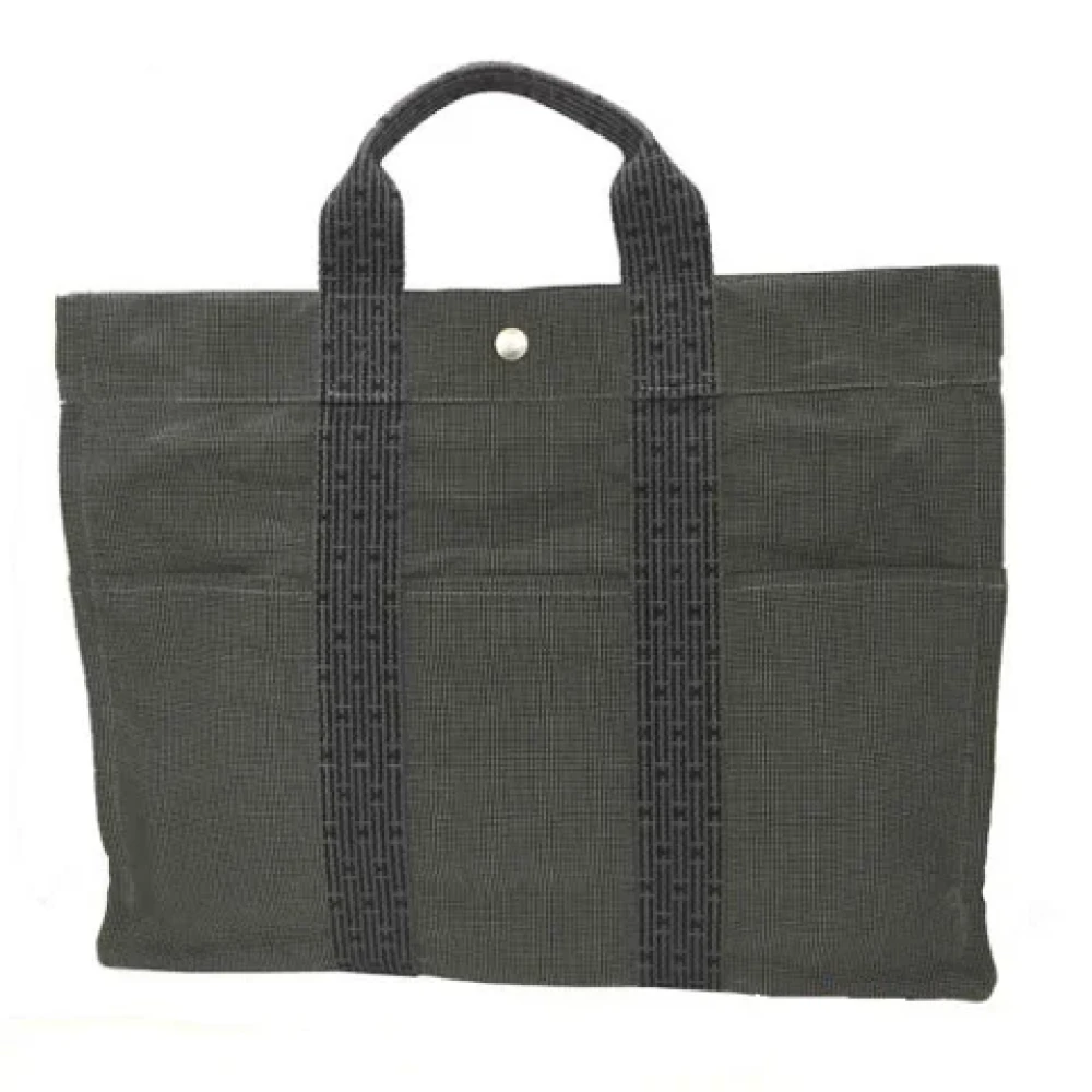 Hermès Vintage Pre-owned Canvas travel-bags Gray Dames