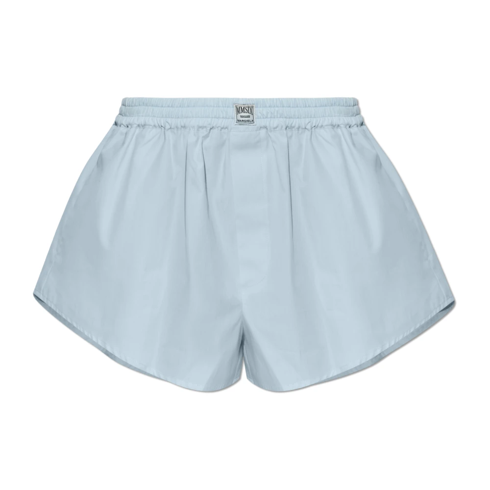Mm6 Maison Margiela Donna Blu - Logo Shorts - Shorts - M