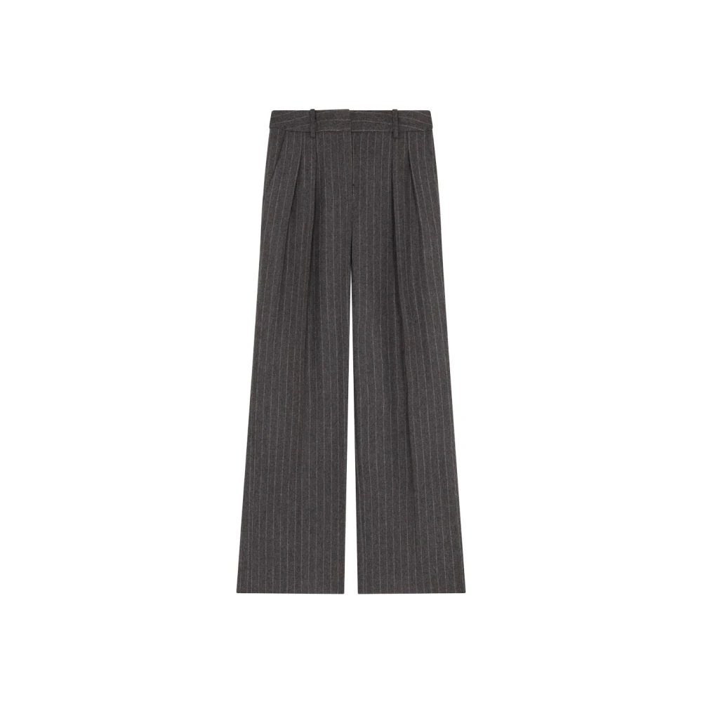 Loulou Studio Gestreepte Wijde Pijp Broek Gray Dames