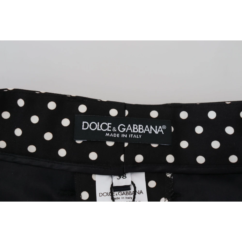 Dolce & Gabbana Polka Dot High-Waist Broek Black Dames