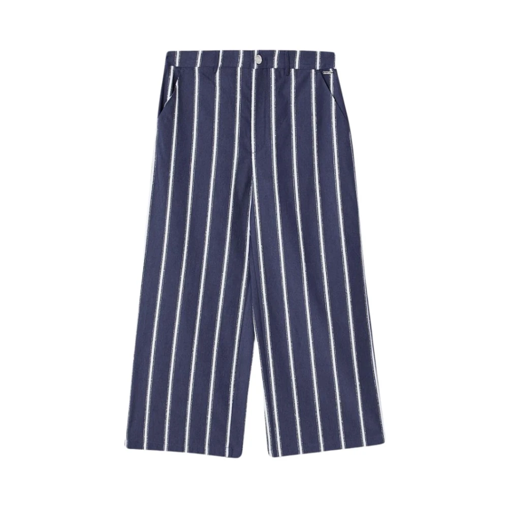 Liu Jo Gestreepte Hoge Taille Jeans Blue Dames