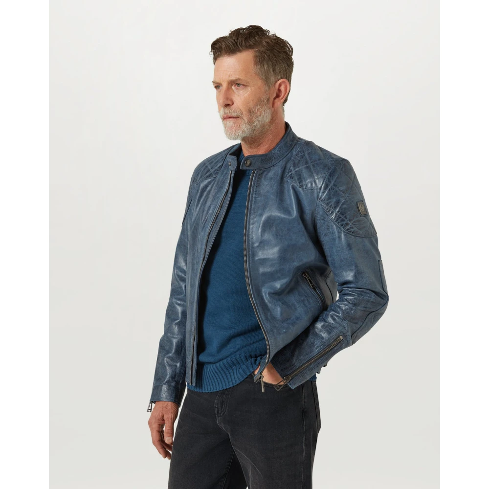 Belstaff Met de hand gewaxte jassen met hydrofobe voering Blue Heren