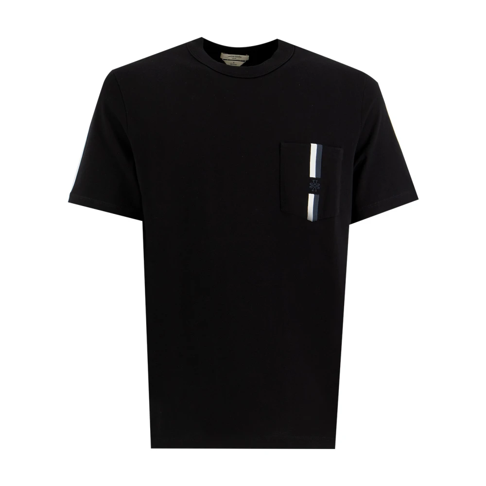 Jacob Cohën Men's Black Cotton Jersey Crewneck T-Shirt With Chest Pocket